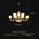 GobekUsa All Copper Jade Chandelier | Chinese Style Living Room Dining Room Lighting
