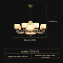 GobekUsa All Copper Jade Chandelier | Chinese Style Living Room Dining Room Lighting