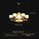 GobekUsa All Copper Jade Chandelier | Chinese Style Living Room Dining Room Lighting