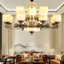 GobekUsa All Copper Jade Chandelier | Chinese Style Living Room Dining Room Lighting