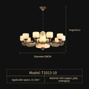 GobekUsa All Copper Jade Chandelier | Chinese Style Living Room Dining Room Lighting