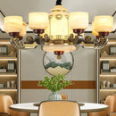 GobekUsa All Copper Jade Chandelier | Chinese Style Living Room Dining Room Lighting