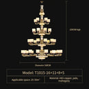 GobekUsa All Copper Marble Jade Chandelier: Luxury Living Room Hall Bedroom Lighting