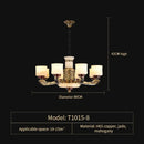 GobekUsa All Copper Marble Jade Chandelier: Luxury Living Room Hall Bedroom Lighting