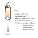 GobekUsa All Copper Wall Lamp Glass Lamp - Living Room Bedroom Restaurant Bedside Light