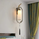 GobekUsa All Copper Wall Lamp Glass Lamp - Living Room Bedroom Restaurant Bedside Light