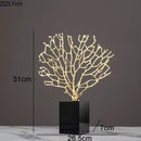 GobekUsa Alloy Coral Crafts on Crystal Base for Stylish Desktop Decor