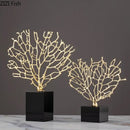 GobekUsa Alloy Coral Crafts on Crystal Base for Stylish Desktop Decor