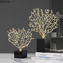 GobekUsa Alloy Coral Crafts on Crystal Base for Stylish Desktop Decor