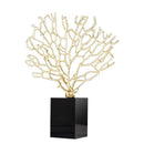 GobekUsa Alloy Coral Crafts on Crystal Base for Stylish Desktop Decor