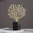 GobekUsa Alloy Coral Crafts on Crystal Base for Stylish Desktop Decor