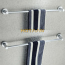 Modern silver double towel bar rail – bathroom anti-rust rack by Decorbites