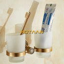 GobekUsa Aluminium Double Tumbler Holder for Bathroom Accessories