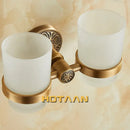 GobekUsa Aluminium Double Tumbler Holder for Bathroom Accessories