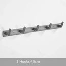 Gray aluminum alloy towel hooks bathroom wall rack by Decorbites