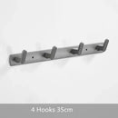 Gray aluminum alloy towel hooks bathroom wall rack by Decorbites