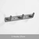 Gray aluminum alloy towel hooks bathroom wall rack by Decorbites