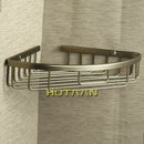Antique gold aluminum shower basket holder bathroom single layer shelfo navigation by Decorbites
