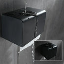 Matte black aluminum toilet paper rack bathroom wall mount by Decorbites