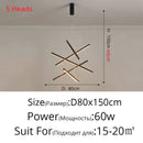 GobekUsa Aluminum Ceiling Chandelier: LED Changeable Shape Stair High-Rise Indoor Lighting