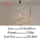 GobekUsa Aluminum Ceiling Chandelier: LED Changeable Shape Stair High-Rise Indoor Lighting