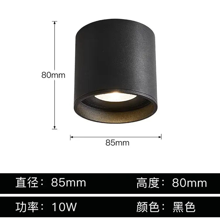GobekUsa Aluminum Ceiling Lamp: Cylindrical Surface Mounted Downlight with Adjustable Beam Angle, photo 10 of 10