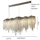 GobekUsa Aluminum Chain Pendant Lights Postmodern Tassel Hanging Lamp for Dining Table