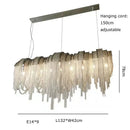 GobekUsa Aluminum Chain Pendant Lights Postmodern Tassel Hanging Lamp for Dining Table