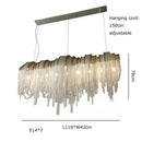 GobekUsa Aluminum Chain Pendant Lights Postmodern Tassel Hanging Lamp for Dining Table