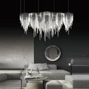 GobekUsa Aluminum Chain Pendant Lights Postmodern Tassel Hanging Lamp for Dining Table