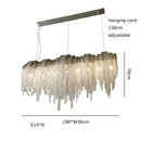 GobekUsa Aluminum Chain Pendant Lights Postmodern Tassel Hanging Lamp for Dining Table
