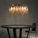 GobekUsa Aluminum Chain Pendant Lights Postmodern Tassel Hanging Lamp for Dining Table