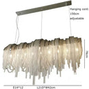 GobekUsa Aluminum Chain Pendant Lights Postmodern Tassel Hanging Lamp for Dining Table