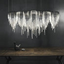 GobekUsa Aluminum Chain Pendant Lights Postmodern Tassel Hanging Lamp for Dining Table