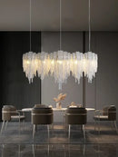 GobekUsa Aluminum Chain Pendant Lights Postmodern Tassel Hanging Lamp for Dining Table
