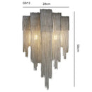GobekUsa Aluminum Chain Pendant Lights Postmodern Tassel Hanging Lamp for Dining Table