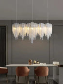 GobekUsa Aluminum Chain Pendant Lights Postmodern Tassel Hanging Lamp for Dining Table