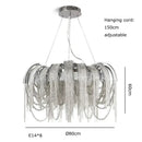 GobekUsa Aluminum Chain Pendant Lights Postmodern Tassel Hanging Lamp for Dining Table