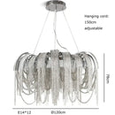 GobekUsa Aluminum Chain Pendant Lights Postmodern Tassel Hanging Lamp for Dining Table