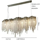 GobekUsa Aluminum Chain Pendant Lights Postmodern Tassel Hanging Lamp for Dining Table