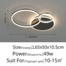 GobekUsa Aluminum Circle LED Chandelier Ceiling Light for Bedroom Living Room Kitchen