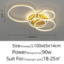 GobekUsa Aluminum Circle LED Chandelier Ceiling Light for Bedroom Living Room Kitchen