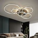 GobekUsa Aluminum Circle LED Chandelier Ceiling Light for Bedroom Living Room Kitchen