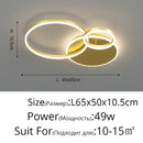 GobekUsa Aluminum Circle LED Chandelier Ceiling Light for Bedroom Living Room Kitchen
