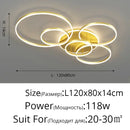 GobekUsa Aluminum Circle LED Chandelier Ceiling Light for Bedroom Living Room Kitchen