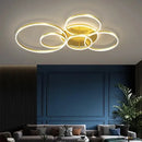 GobekUsa Aluminum Circle LED Chandelier Ceiling Light for Bedroom Living Room Kitchen