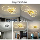 GobekUsa Aluminum Circle LED Chandelier Ceiling Light for Bedroom Living Room Kitchen