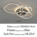 GobekUsa Aluminum Circle LED Chandelier Ceiling Light for Bedroom Living Room Kitchen