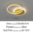 GobekUsa Aluminum Circle LED Chandelier Ceiling Light for Bedroom Living Room Kitchen