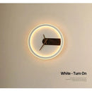 Modern beige aluminum clock wall lamp living room led sconce by Decorbites